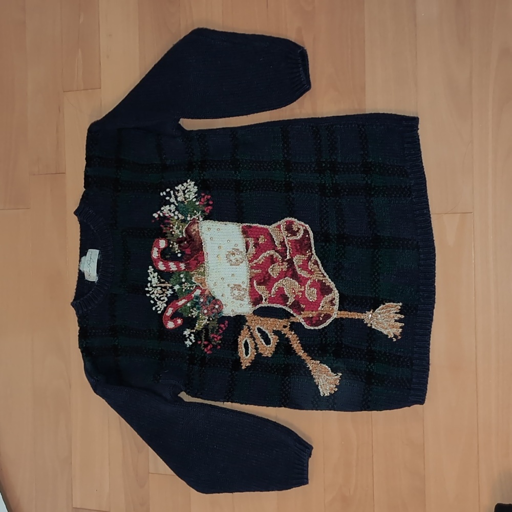 Ugly Christmas Festive Sweater with Stocking Design